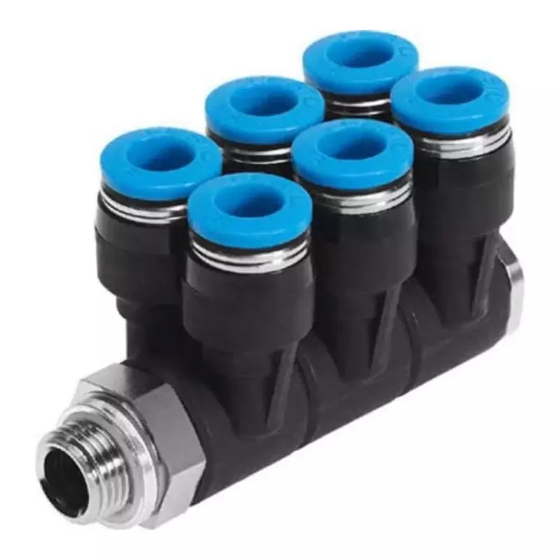 Festo Bulkhead Fitting QSLV3-G3/8-12 Connector A, QSLV3-G3/8-12