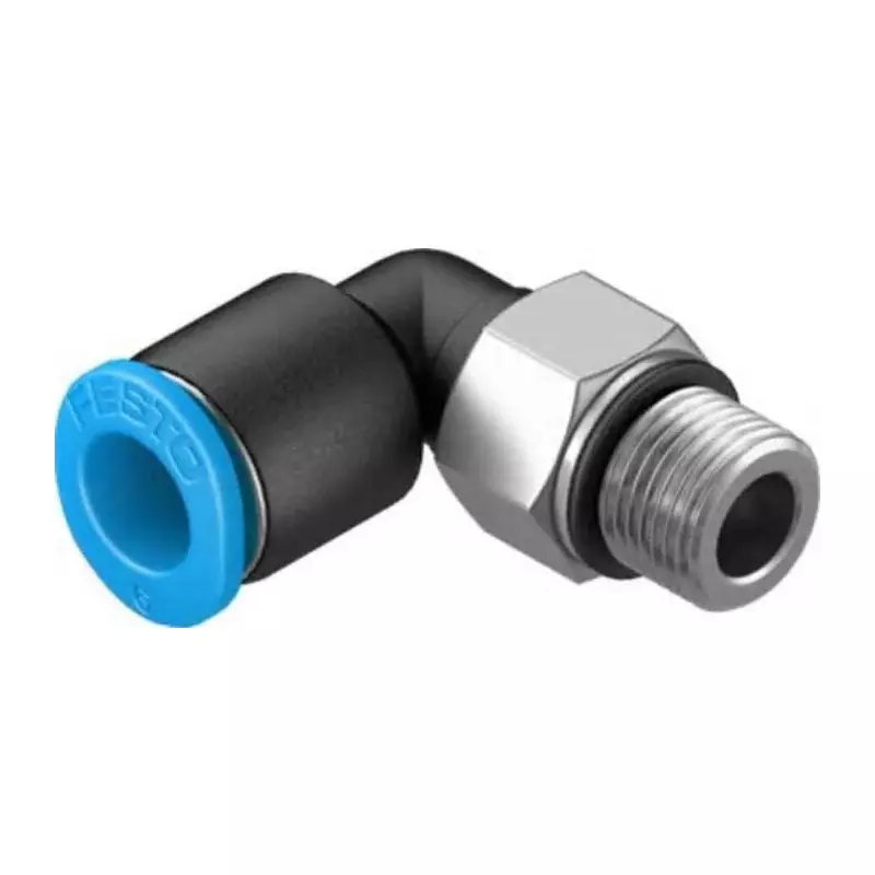 Festo Elbow Threaded Adaptor M7 Male Connector A Threaded-to-Tube, QSML-M7-6-100 (Pack of 100 Pcs)