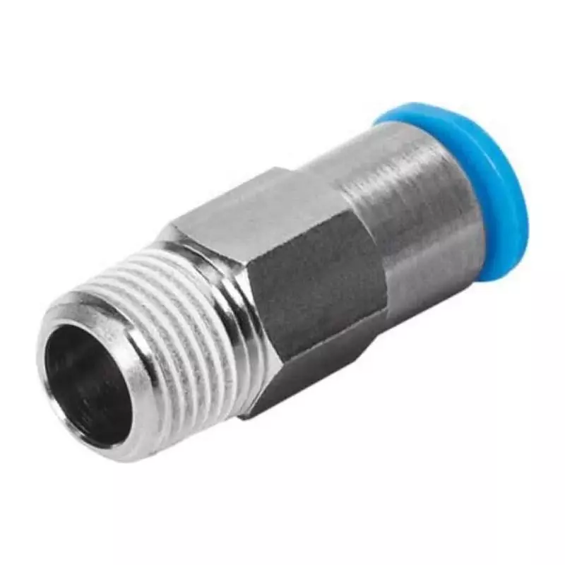 Festo Straight Threaded Adaptor R 3/8 Male Connector A Threaded-to-Tube, QSK-3/8-10