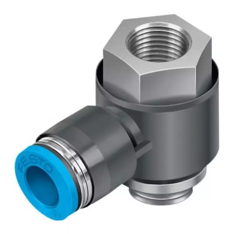 Festo Tee Threaded Adaptor G 1/4 Female Connector A Threaded-to-Tube, QSTF-G1/4-8