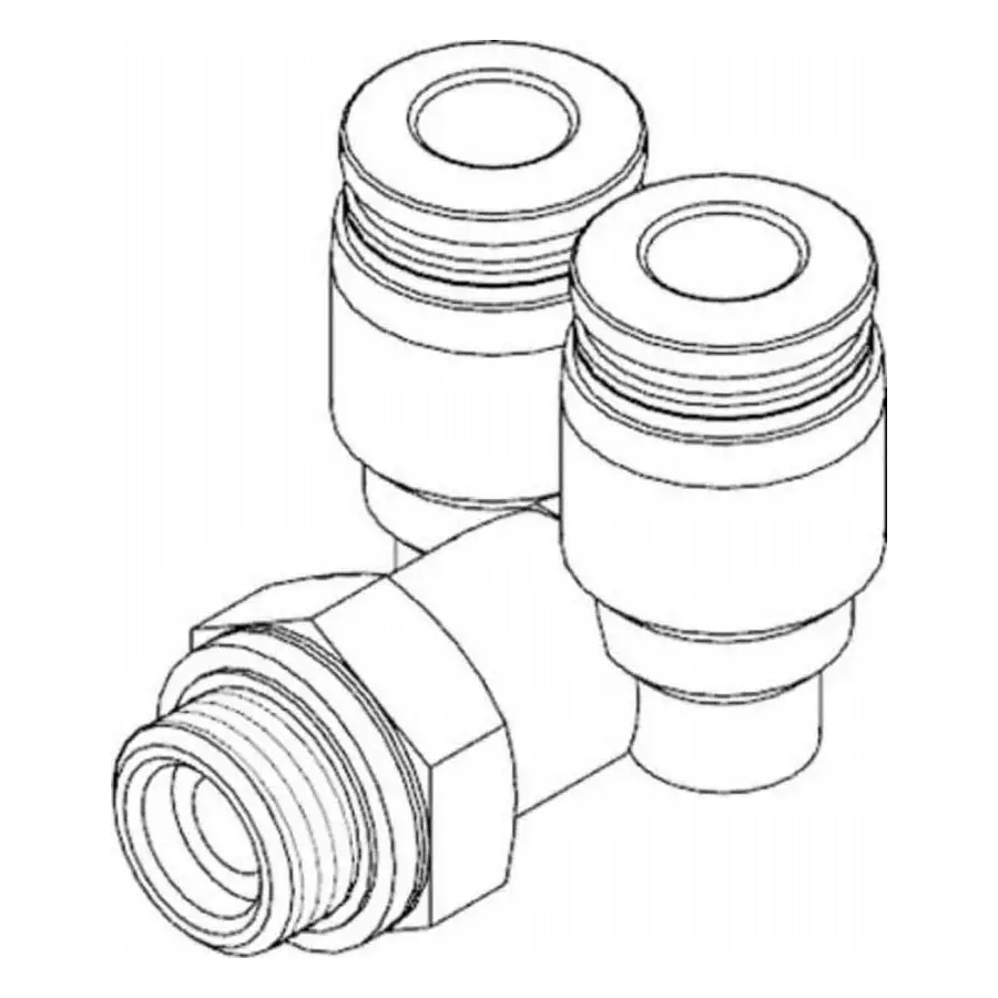Festo Y Threaded Adaptor Push In 12 mm Connector A Threaded-to-Tube, QSYL-G3/8-12