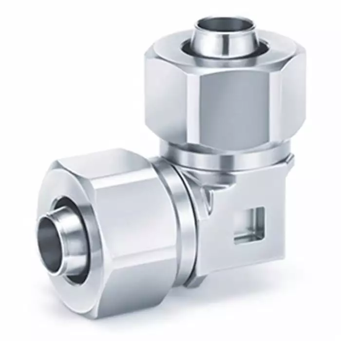 SMC KFG2L Series Elbow Fitting, 16 mm to 16 mm, Tube-to-Tube Connection Style, KFG2L1613-00