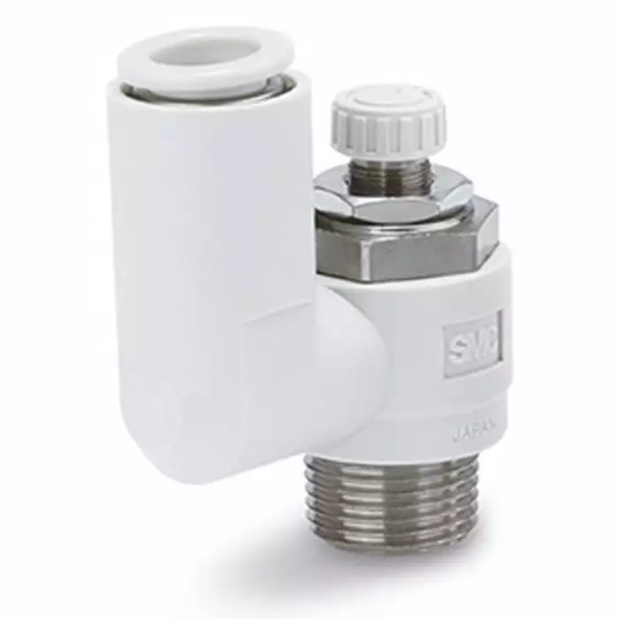 SMC AS3 Series Threaded Pneumatic Silencer Exhaust Restrictor Function Fitting, R 3/8 Inlet Port, 8 mm Tube Inlet, AS3301F-03-08S