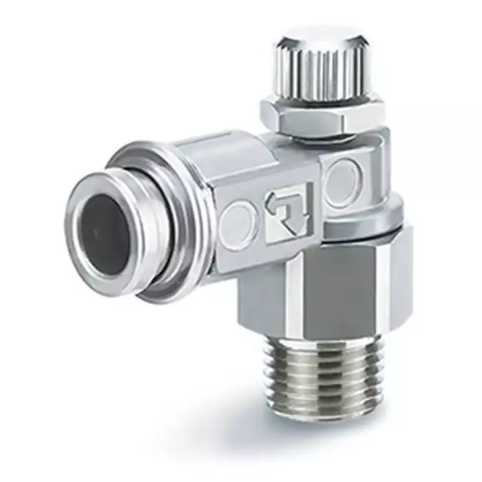 SMC ASB Series Threaded Pneumatic Silencer Exhaust Restrictor Function Fitting, G 1/8 Inlet Port, 8 mm Tube Inlet, ASB2201-G01-08B