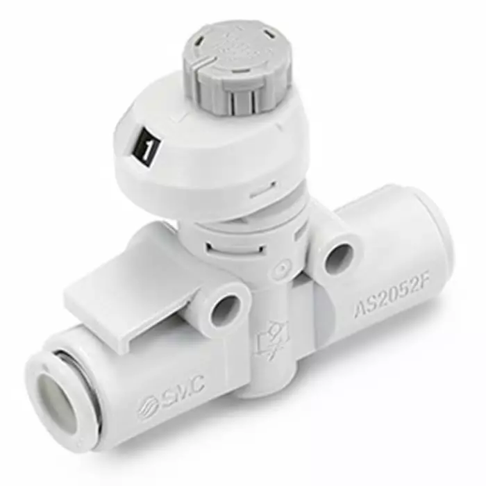 SMC Tube Speed Controller, 8 mm Tube Inlet Port x 8 mm Tube Outlet Port, AS2052FS1-08