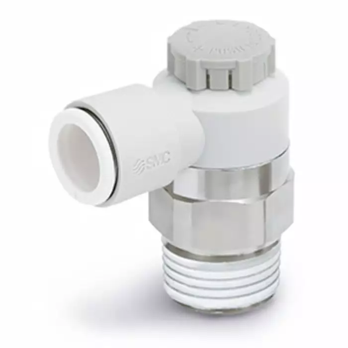 SMC AS-FG Series Threaded Speed Controller, R 1/2 Male Inlet Port x 10 mm Tube Outlet Port, AS4201FG-04-10SA
