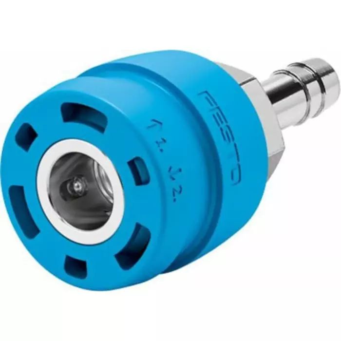 Festo Brass Pneumatic Quick Connect Coupling, 9 mm Hose barb, NPHS-D6-P-BC9