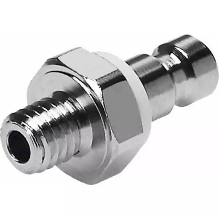 Festo Nickel Plated Brass Male Pneumatic Quick Connect Coupling, M5 Male Threaded, KS2-M5-A
