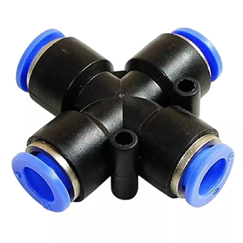 SMSN Equal Union Cross SPXL (PZA) 6 mm Diameter Brass With Chrome Platted Sleeve color Blue