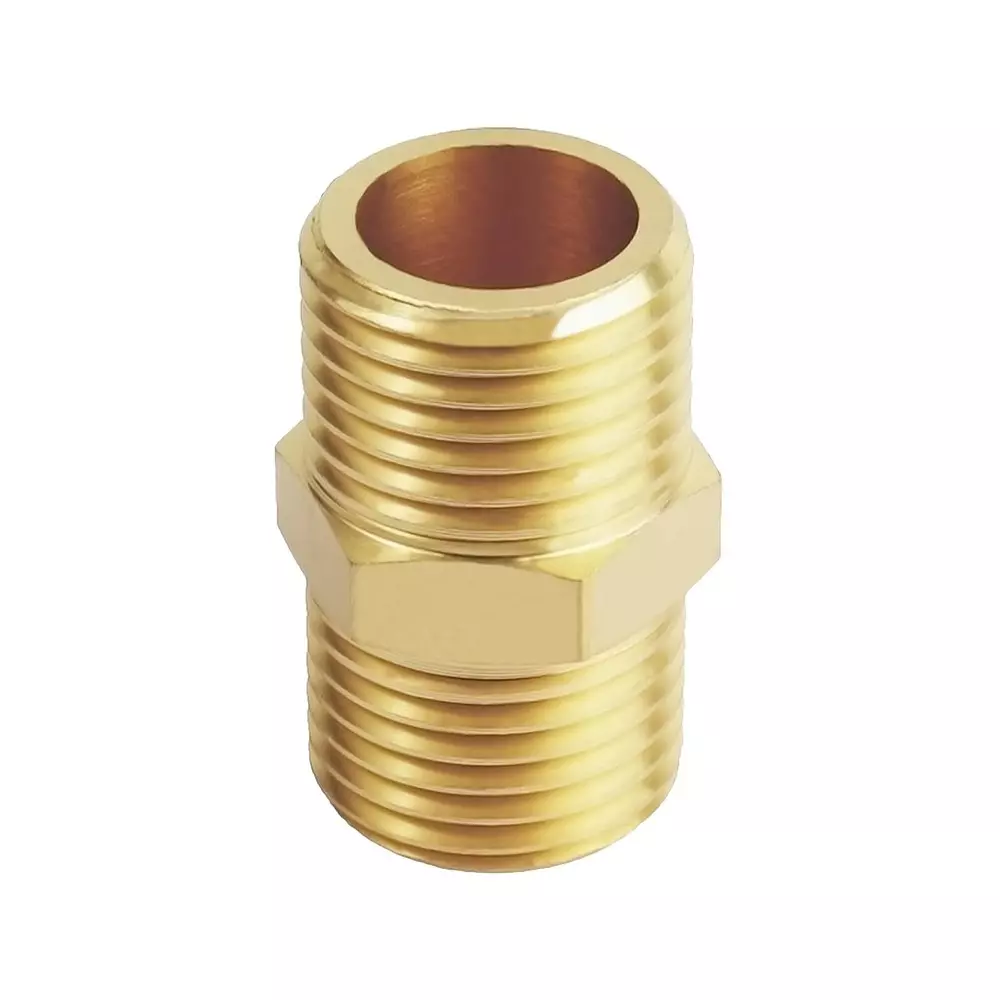 rtqd-brass-hex-nipple-in-golden-color-size-34-inch-1905-mm-for-pneumatic-systems