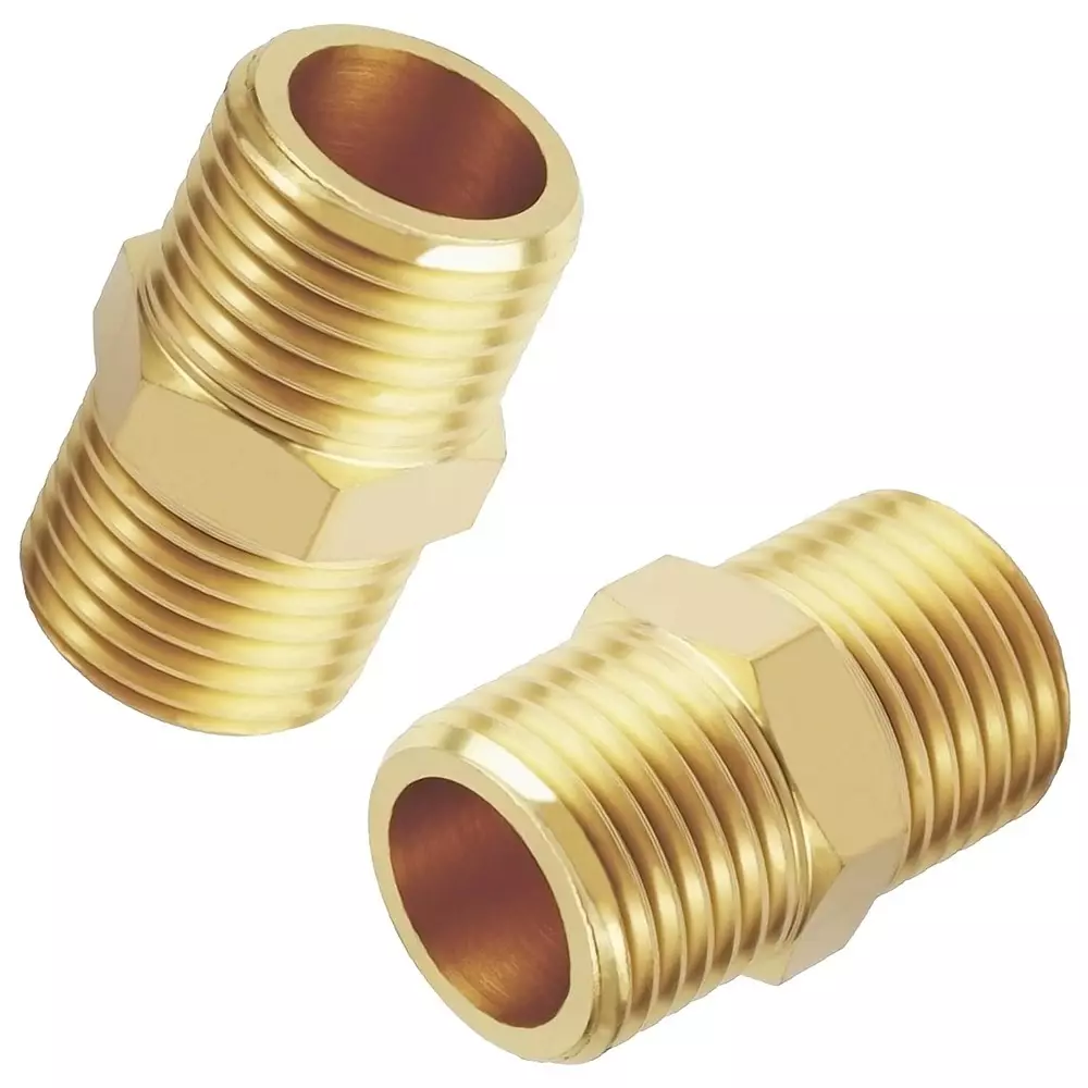 rtqd-brass-hex-nipple-in-golden-color-size-34-inch-1905-mm-for-pneumatic-systems