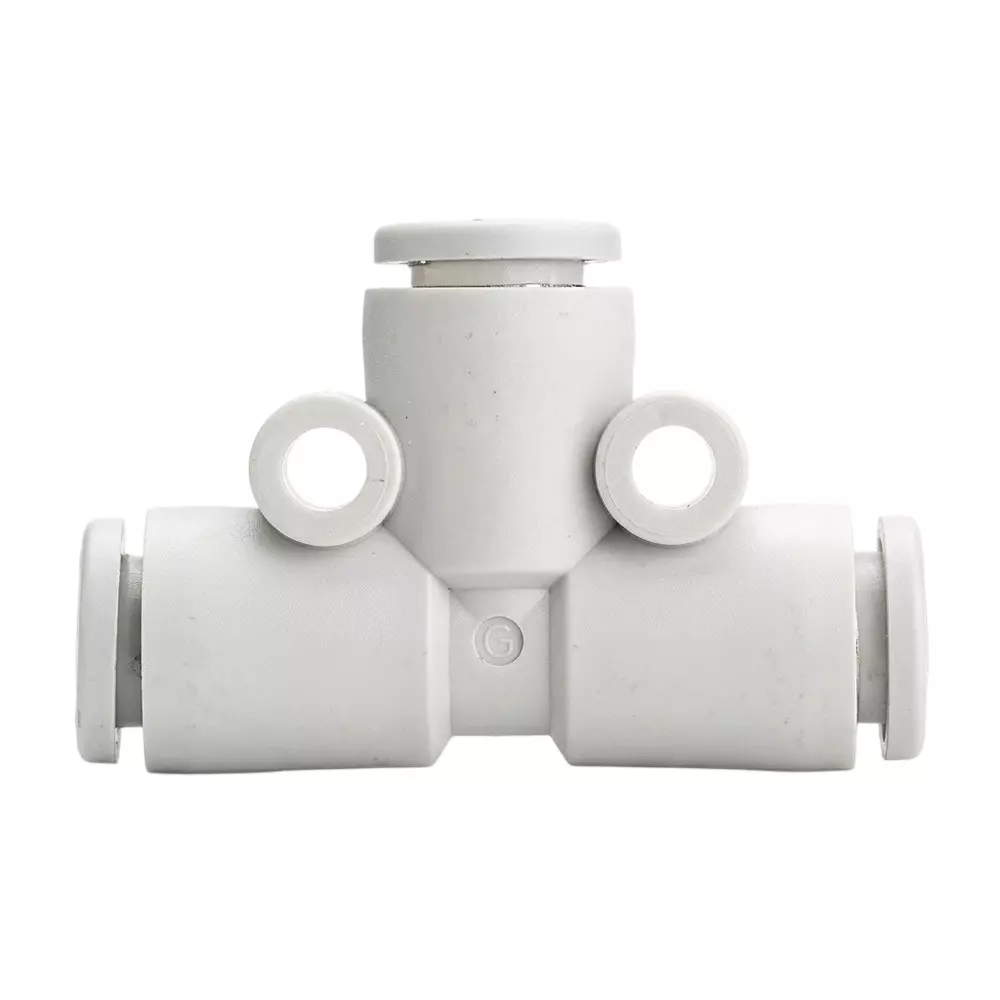 SMC Union Tee One Touch Fitting KQ2 Series White & Orange Color and 16 mm Outer Diameter for Tube, KQ2T16-00A