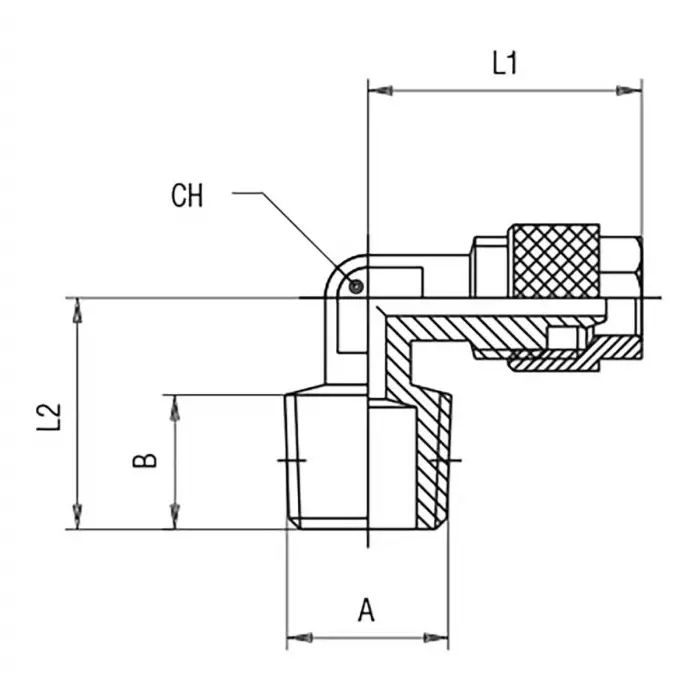 RS PRO Stud Fitting R 1/8 Male to Push In 4 mm Threaded-to-Tube, 1760951