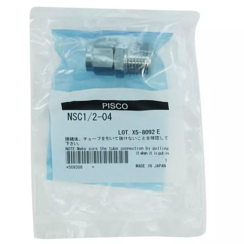 PISCO 8.1 Φmm Orifice Dia -100 kPa Stainless Steel Tightening Fitting Straight, NSC1/2-04