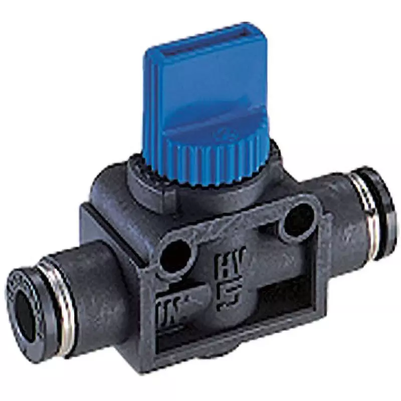 Buy KOGANEI Straight A Quick Fitting Hand Valve R1/4 Connector Thread, 8.9 mm2 Effective Section Area, FVA8-02 from Industrybuying.com