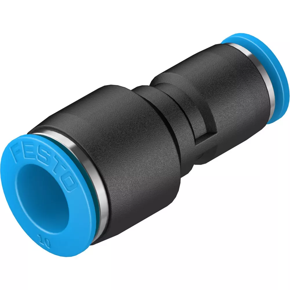 FESTO Push-in Connector PBT Housing Material 4.3 mm Nominal Size, QS-10-6 (Pack of 10)