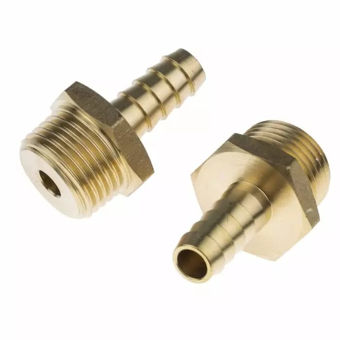 RS PRO Hose Connector Hose Tail Adaptor G 1/2 inch 3/8 inch Inner Dia (Pack of 2)