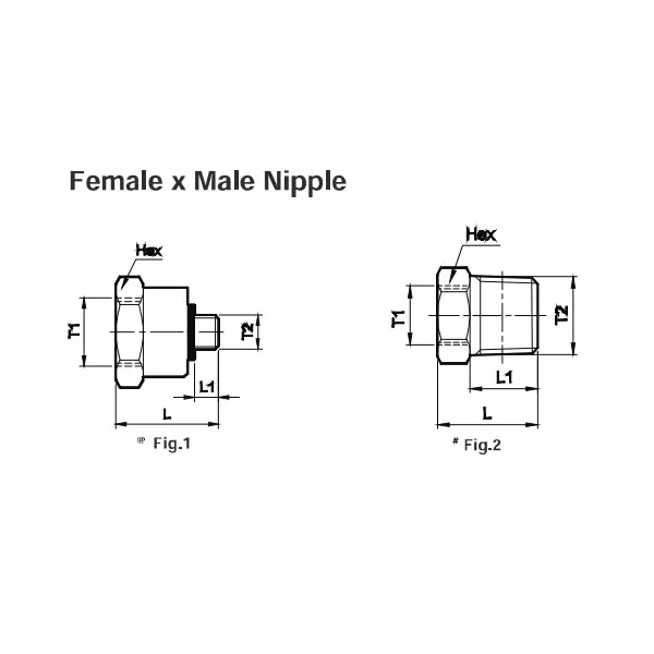 Janatics 1/2 inch (12.7 mm) Metal Round Nipple, WN026354
