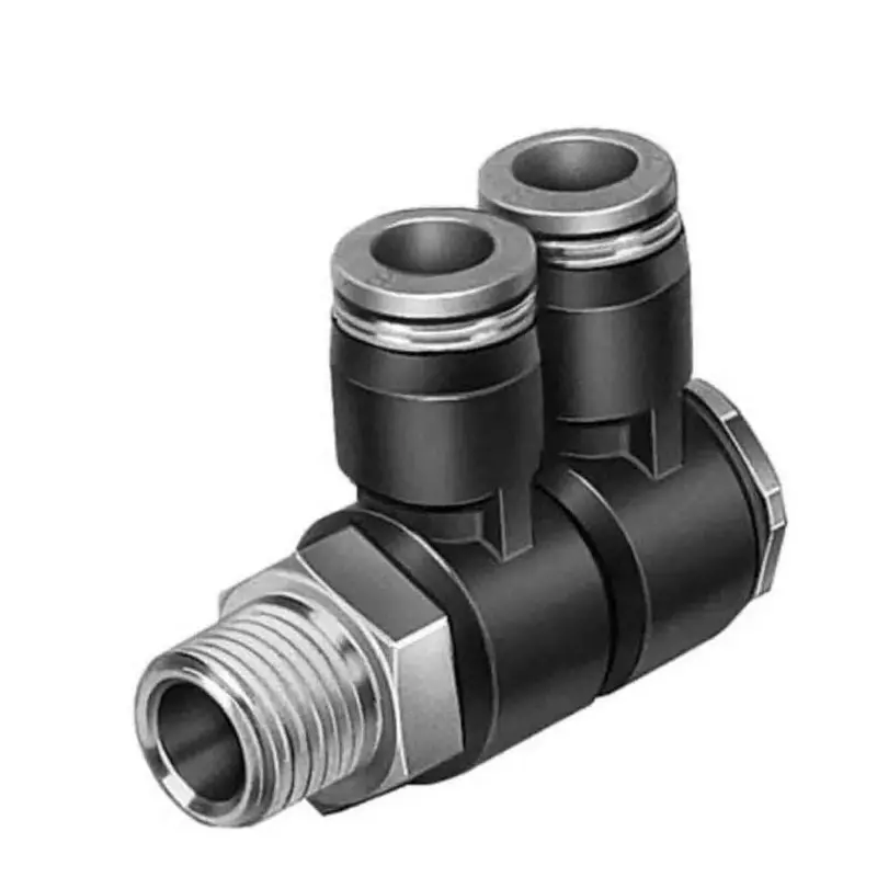 Festo Bulkhead Fitting QSLV4-G1/8-8 Connector A, QSLV4-G1/8-8