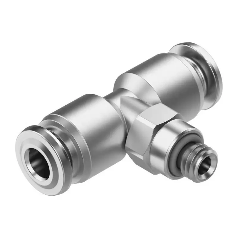Festo T Fitting NPQR M5 Male Connector A Threaded-to-Tube, NPQR-T-M5-Q4