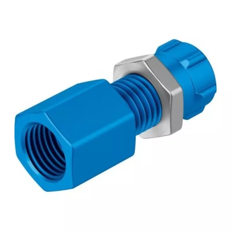 Festo Bulkhead Quick Connector QCK-1/4-PK-6-B G 1/4 Female Connector A, QCK-1/4-PK-6-B (Bag of 10 Pcs)
