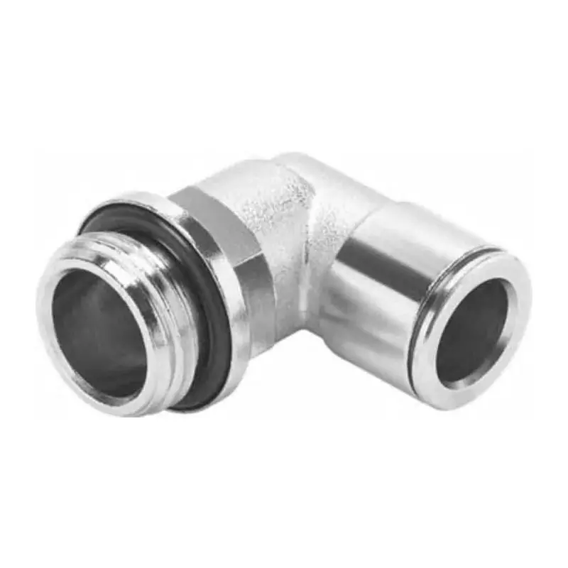 Festo Elbow Threaded Adaptor G 1/4 Male Connector A Threaded-to-Tube, NPQM-L-G14-Q10-P10 (Bag of 10 Pcs)