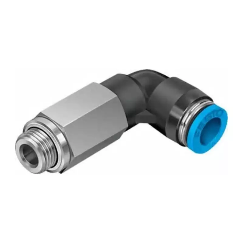 Festo Elbow Threaded Adaptor G 1/8 Male Connector A Threaded-to-Tube, QSLL-G1/8-8-100 (Pack of 100 Pcs)