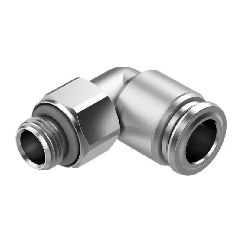 Festo Elbow Fitting NPQR G 1/8 Male Connector A Threaded-to-Tube, NPQR-L-G18-Q8