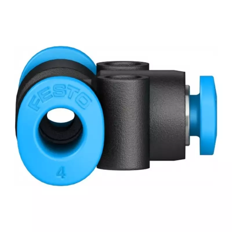 Festo Tee Tube-to-Tube Adaptor QS Push In 4 mm Connector A Tube-to-Tube, QSMT-4-3 (Bag of 10 Pcs)