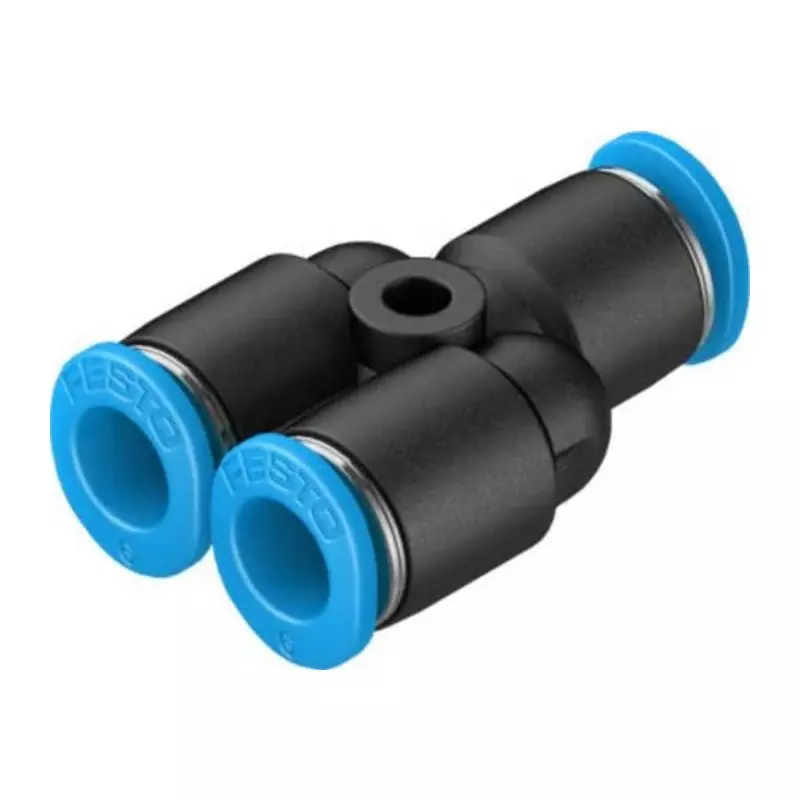 Festo Y Tube-to-Tube Adaptor QSMY Push In 6 mm Connector A Tube-to-Tube, QSMY-6-100 (Pack of 100 Pcs)