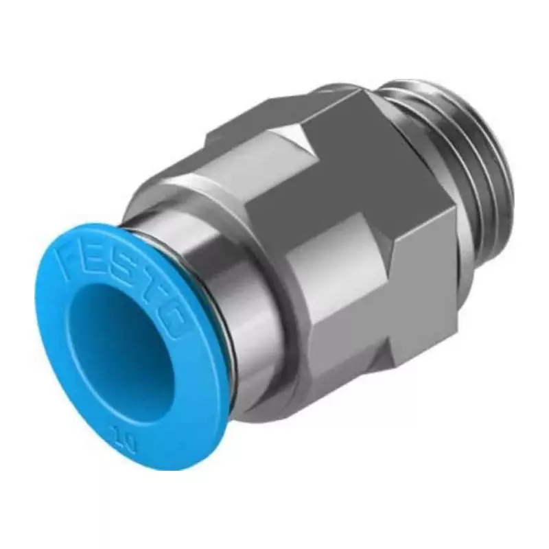 Festo Straight Threaded Adaptor G 1/4 Male Connector A Threaded-to-Tube, QS-G1/4-10-50 (Bag of 50 Pcs)