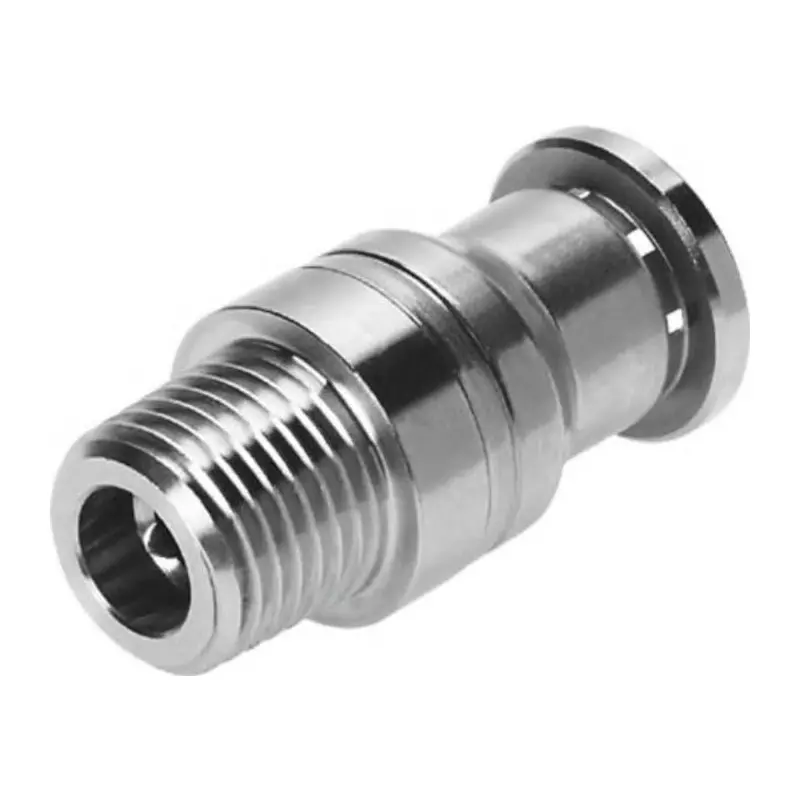 Festo Straight Threaded Adaptor R 1/4 Male Connector A Threaded-to-Tube, CRQS-1/4-10-I