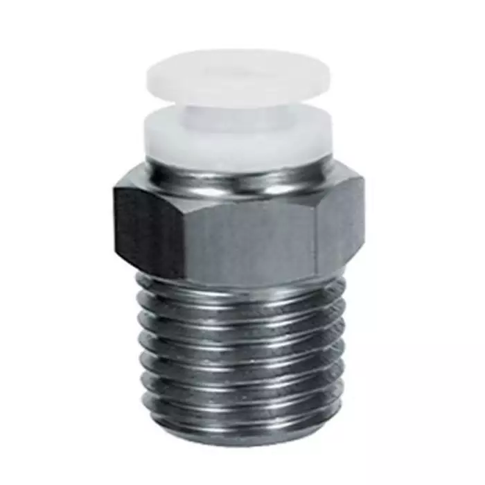 SMC KGH Series Male Connector, Push In 8 mm to R 1/4, Threaded-to-Tube Connection Style, KGH08-02