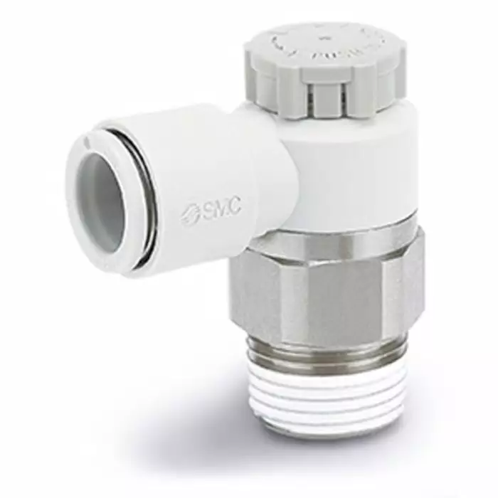 SMC AS1 Series Threaded Pneumatic Silencer Exhaust Restrictor Function Fitting, M5 x 0.8 Inlet Port, 2 mm Tube Inlet, AS1201F-M5-02A