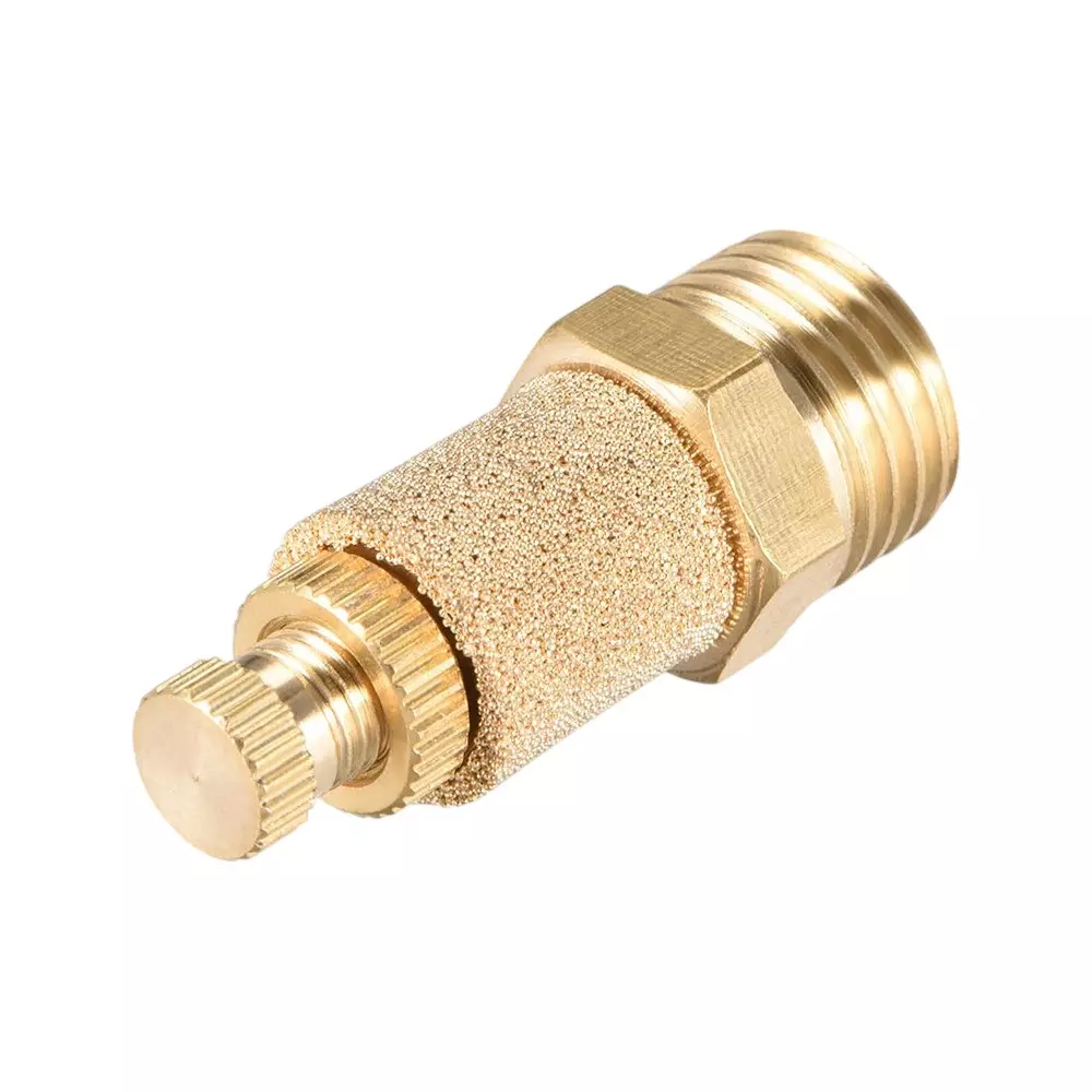 RTQD BESL Series Adjustable Pneumatic Silencer Heavy Fitting Metal Body, Size 1/8 inch (3.17 mm) for Pneumatics Application