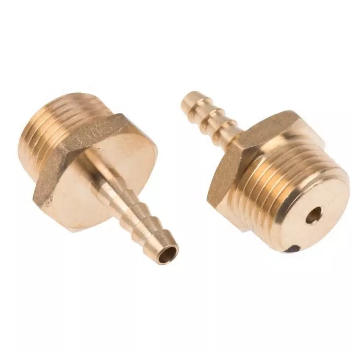 RS PRO Hose Connector Hose Tail Adaptor G 1/2 inch 1/4 inch Inner Dia (Pack of 2)