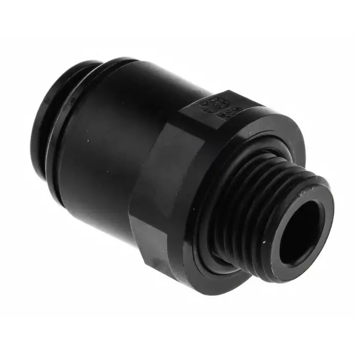 John Guest PM Series Straight Threaded Adaptor G 1/4 Male to Push In 10 mm Threaded-to-Tube Connection Style, PM011012E (Pack of 5)