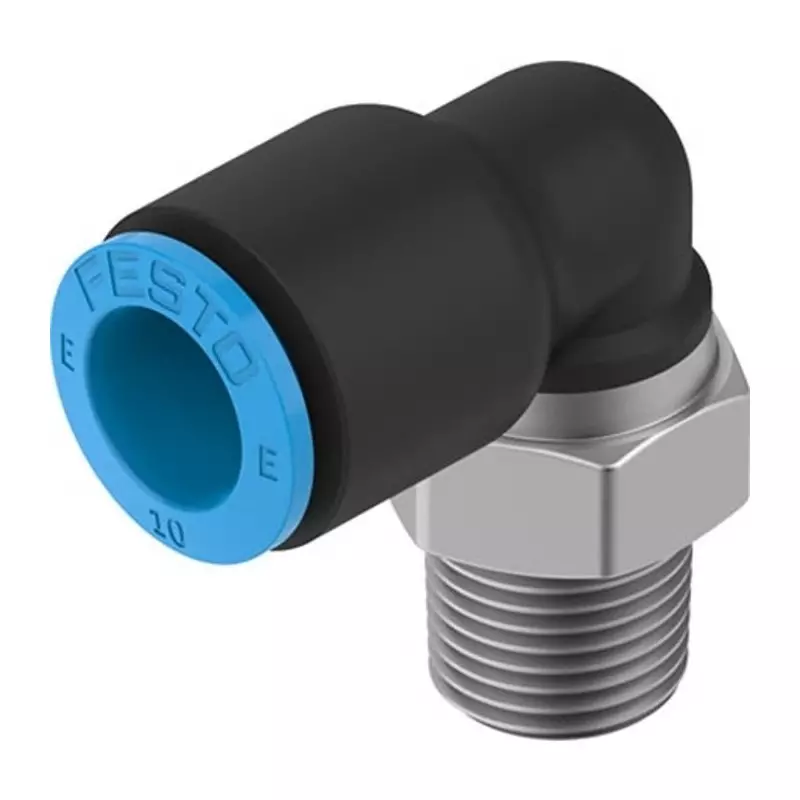 Festo Push-in Fitting NPQE-L Push In 10 mm Connector A Threaded-to-Tube, NPQE-L-R14-Q10-F1A-P10