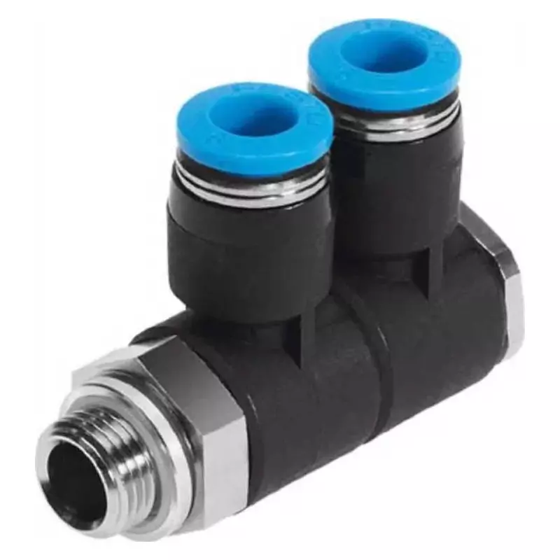 Festo Bulkhead Fitting QSLV3-3/8-12 Connector A, QSLV3-3/8-12