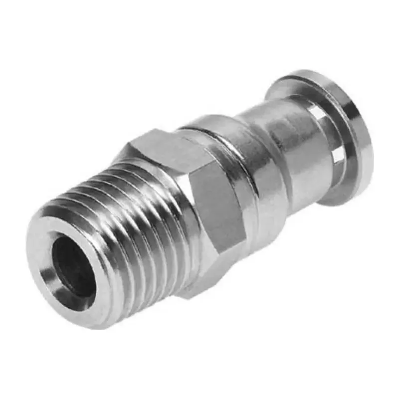 Festo Straight Threaded Adaptor R 3/8 Male Connector A Threaded-to-Tube, CRQS-3/8-12