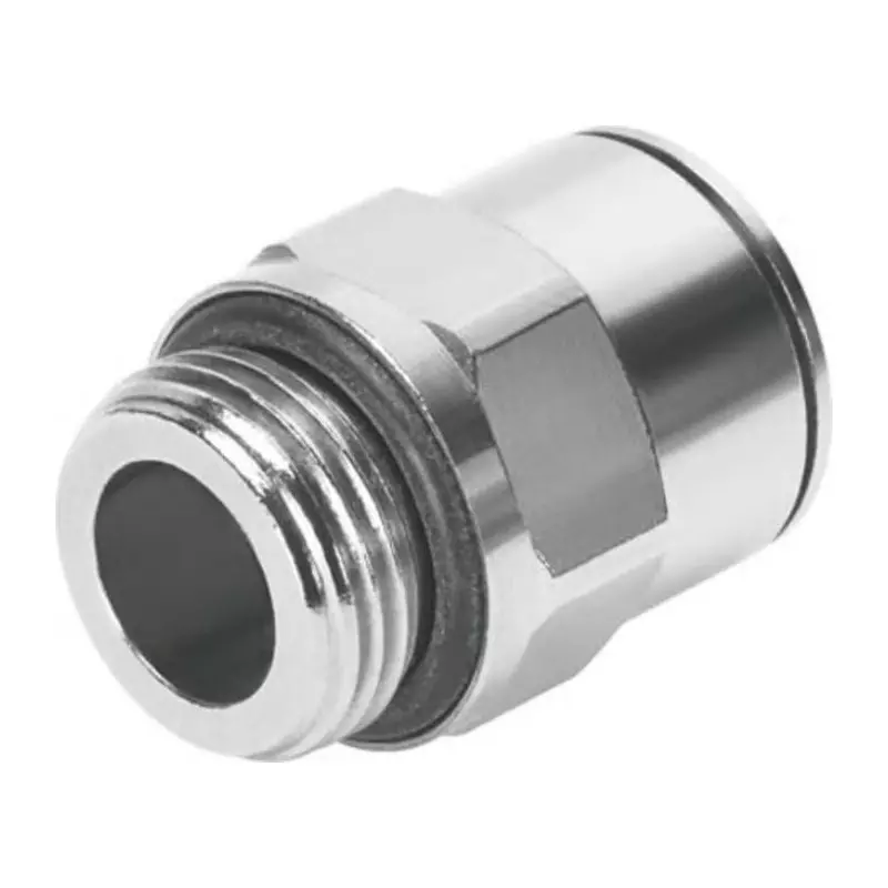Festo Straight Threaded Adaptor G 3/8 Male Connector A Threaded-to-Tube, NPQM-D-G38-Q12-P10 (Pack of 10 Pcs)