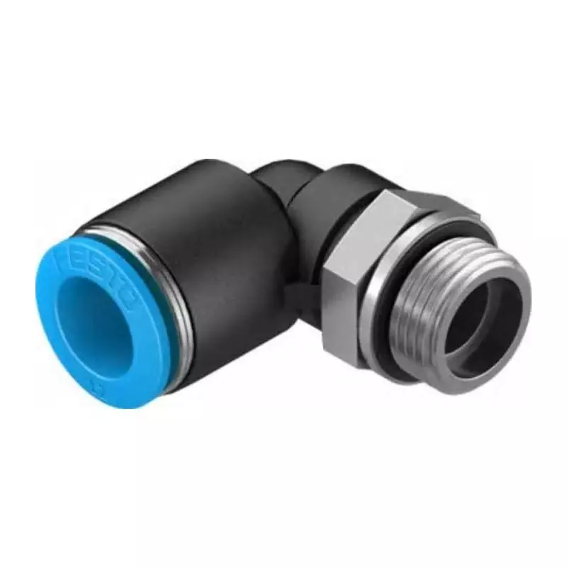 Festo Elbow Threaded Adaptor G 3/8 Male Connector A Threaded-to-Tube, QSL-G3/8-12-20 (Bag of 20 Pcs)