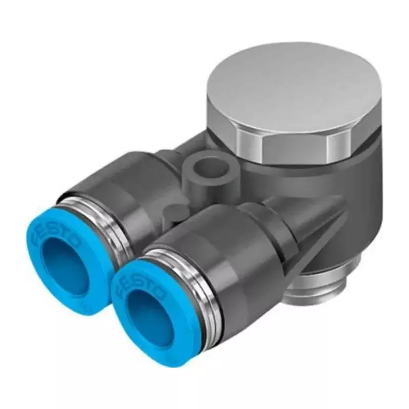 Festo Y Threaded Adaptor G 1/4 Male Connector A Threaded-to-Tube, QSYLV-G1/4-8