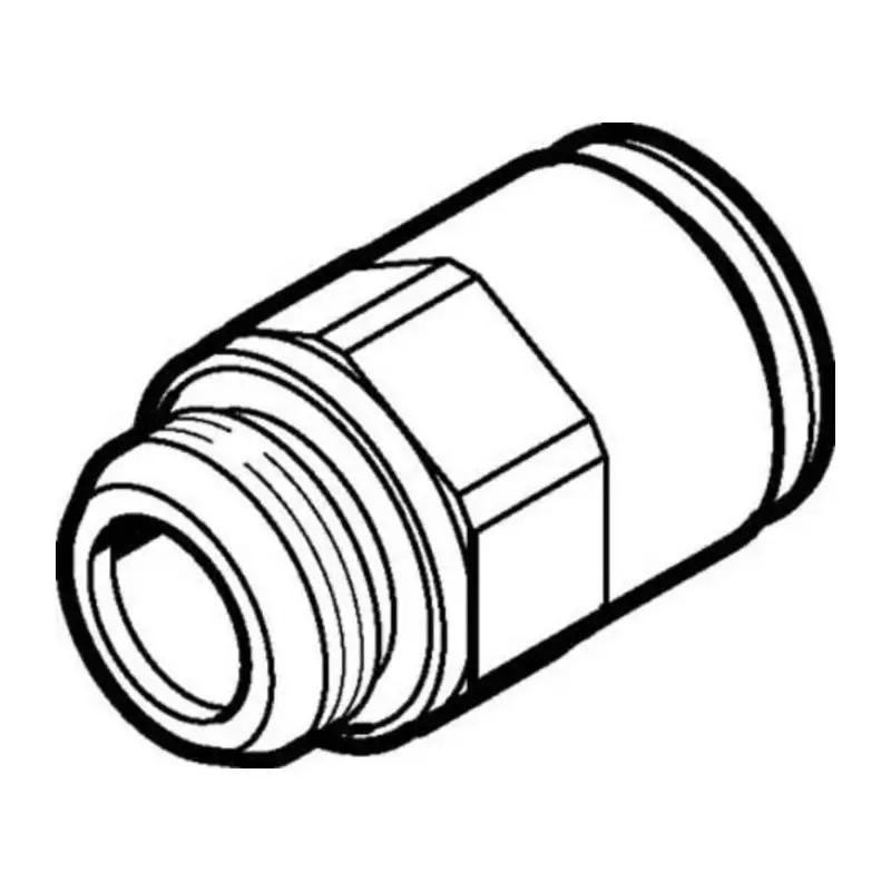 Festo Straight Threaded Adaptor NPQM G 1/4 Male Connector A Threaded-to-Tube, NPQM-D-G14-Q6-P10 (Pack of 10 Pcs)