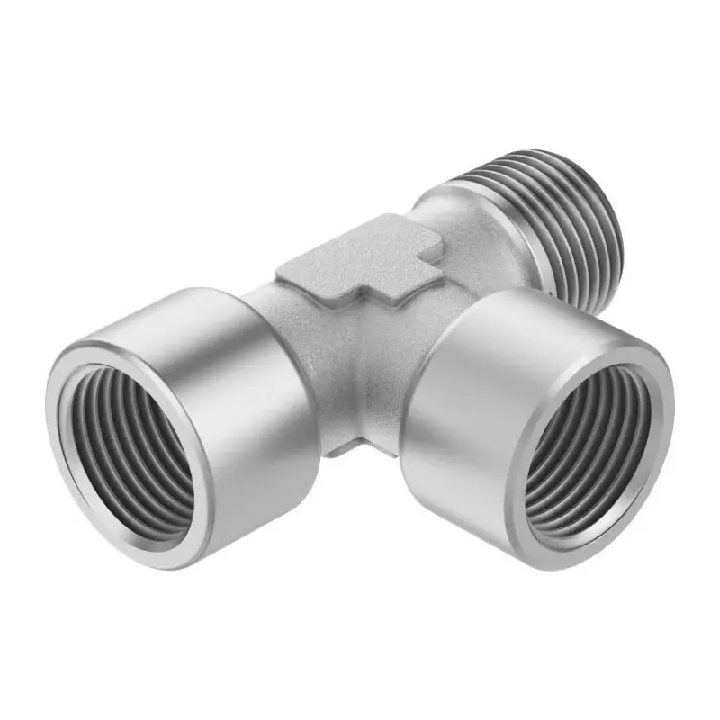Festo T Fitting NPFC-T-2G38 G 3/8 Connector A Threaded, NPFC-T-2G38-R38-FMF (Pack of 10 Pcs)