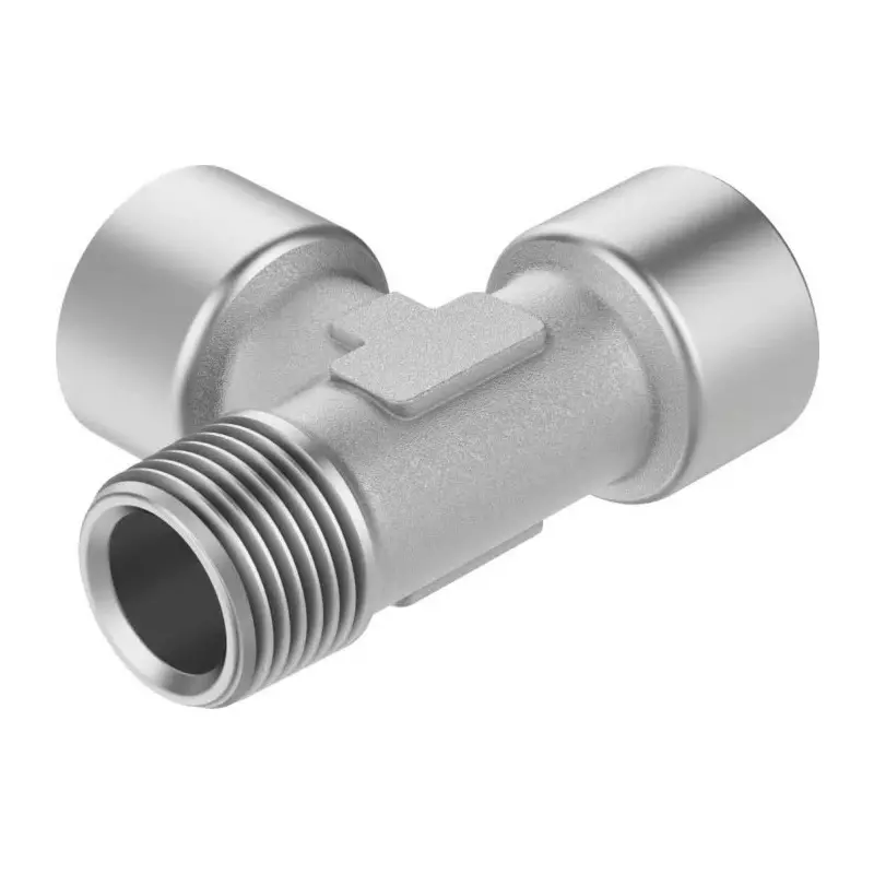 Festo T Fitting NPFC-T-2G38 G 3/8 Connector A Threaded, NPFC-T-2G38-R38-FMF (Pack of 10 Pcs)