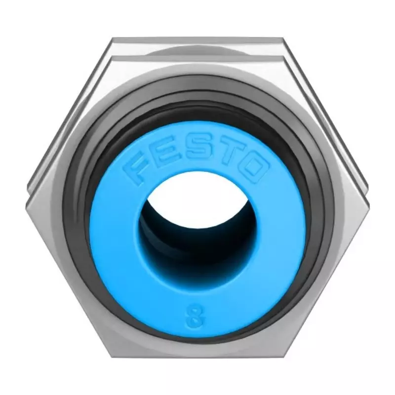Festo Bulkhead Tube-to-Tube Adaptor QSS Push In 8 mm Connector A Tube-to-Tube, QSS-8 (Bag of 10 Pcs)