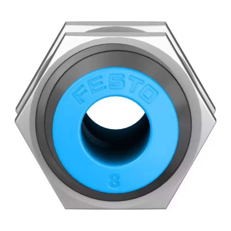 Festo Bulkhead Tube-to-Tube Adaptor QSS Push In 8 mm Connector A Tube-to-Tube, QSS-8 (Bag of 10 Pcs)
