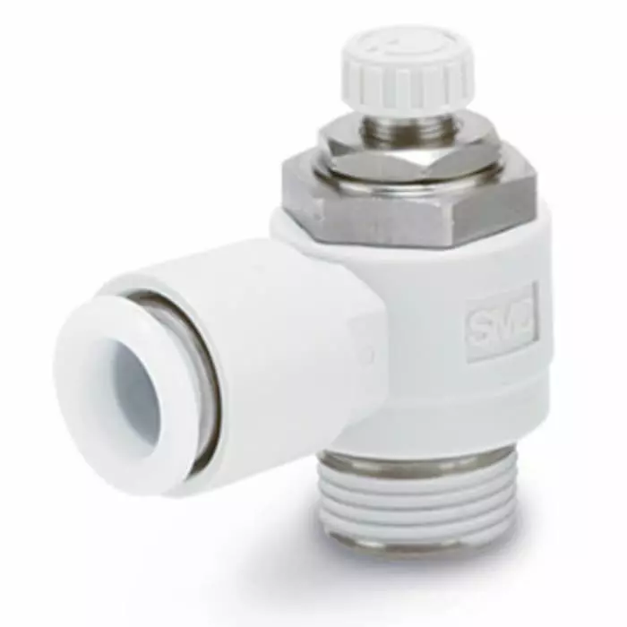 SMC AS Series Threaded Speed Controller, G 1/2 Inlet Port x 10 mm Tube Outlet Port, AS4201F-04-10