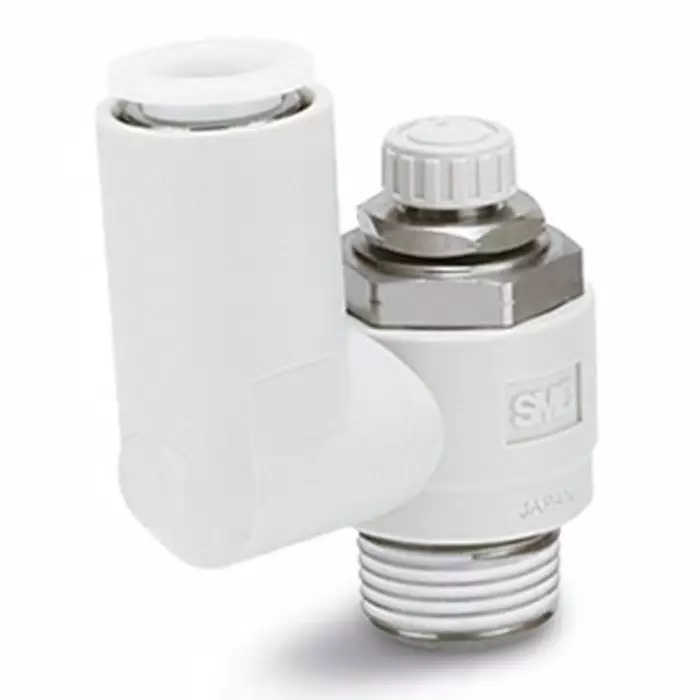 SMC AS-FG Series Threaded Speed Controller, M5 x 0.8 Male Inlet Port x 4 mm Tube Outlet Port, AS1301FG-M5-04